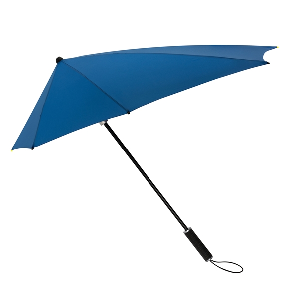 Aerodynamic storm umbrella